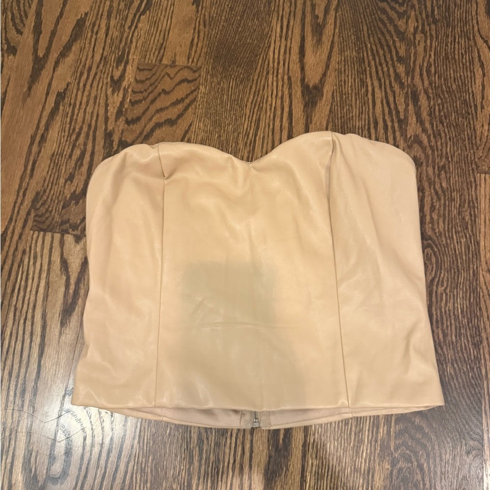 Women's Strapless Bustier Top in Nude